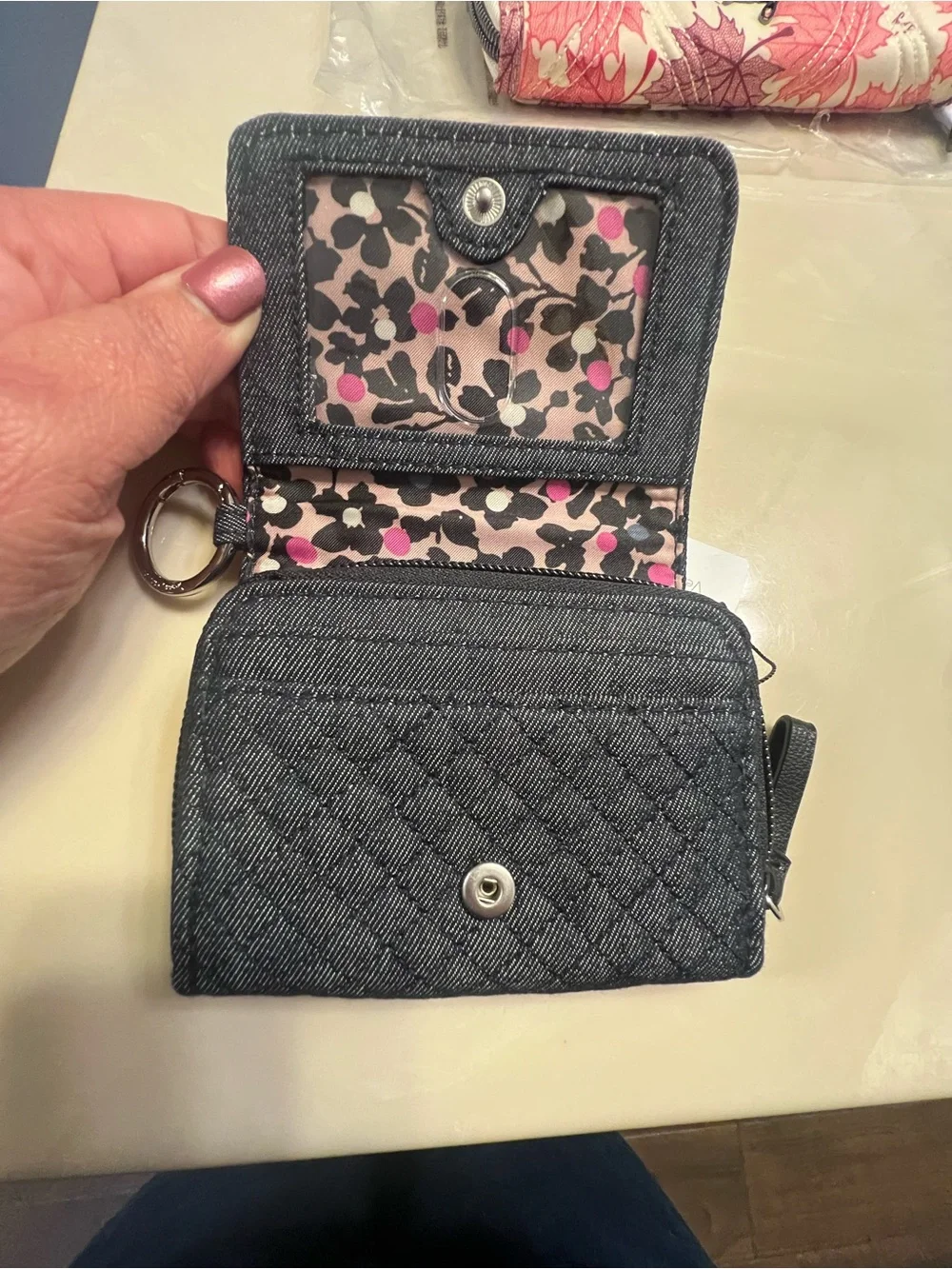 NWT Vera Bradley RFID card case:wallet gray - Picture 8 of 11